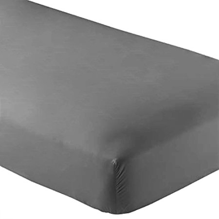 Fitted Sheet Premium Microfiber Twin Extra Long, Twin XL (Grey)