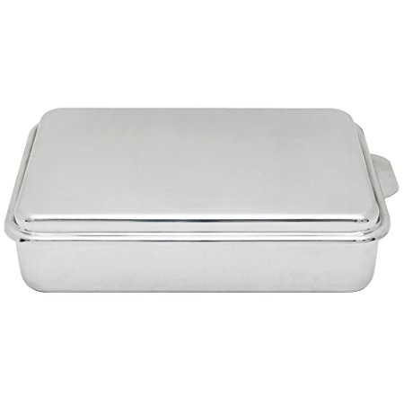 Lindy's Stainless Steel  9 X 13 inches Covered Cake Pan, Silver