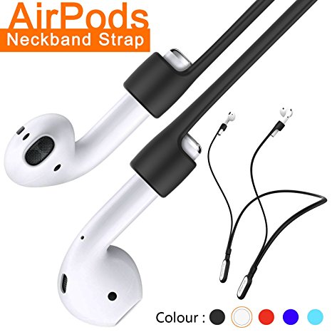 AirPods Tangle-Free Neckband,Anti-lost Strap Wire Cable Connector AirPods Neckband for Runners & Outdoor Fitness(White)