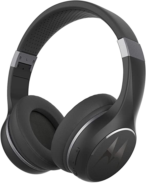 Motorola Escape 220 - Wireless Bluetooth Headphones (HD Sound, Integrated Microphone, 23 Hours of Playtime, Noise Isolation, Foldable and Compact), Black