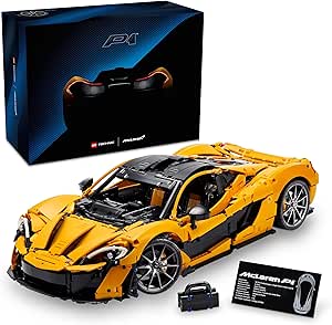 LEGO Technic McLaren P1 Scale Model Car for Adults, Racing Hypercar, Model Kit, for Men, Women, Parents and Husbands, Home Decor 42172