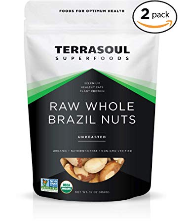 Terrasoul Superfoods Raw Brazil Nuts (Organic), 2 Pounds