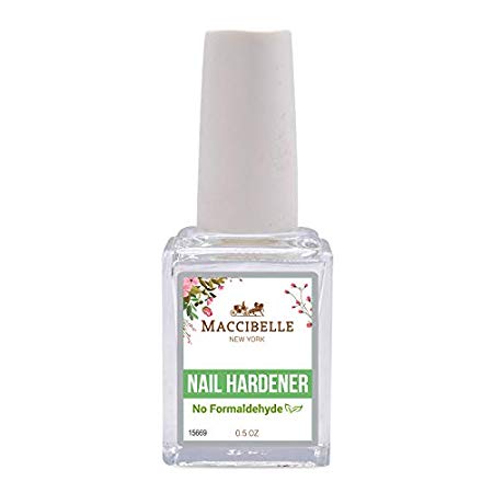 Maccibelle Nail Hardener 0.5 oz No Formaldehyde, Toluene, DBP Strengthener & Nail Growth - Safe and Non-Toxic - Gradually Repair Nails Without Harsh Chemical