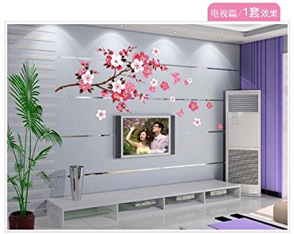 Zooarts® Cherry Blossoms Sakura Removable Vinyl Wall Sticker Decals Home Decor (60*90cm)