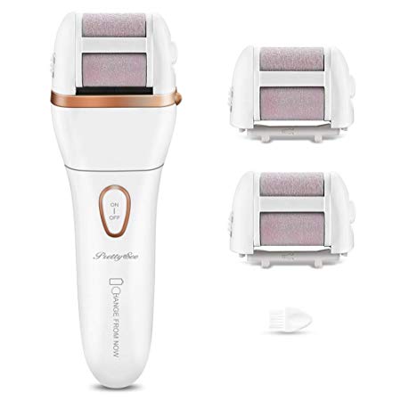 Electric Callus Remover Pedicure Tools Kit, 3 in 1 Professional USB Rechargeable Foot File with Coarse, Regular and Fine Grinding Roller Heads, Powerful Pedicure Foot File for Dead Hard Cracked Skin