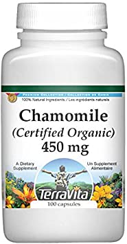 Chamomile (Certified Organic) - 450 mg (100 Capsules, ZIN: 517605)