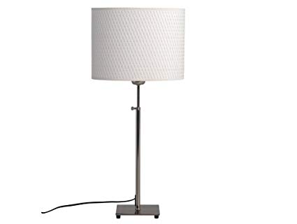Ikea 500.291.62 Alang Nickel Plated Table Lamp, White