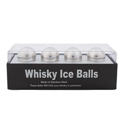 Chill-O Whisky Ice Balls - Whiskey Chillers - Wine Chillers - Made of Stainless Steel Set of 4