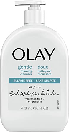 Olay Gentle Foaming Face Wash with Vitamin B3, Niacinamide and Birch Water, Fragrance-Free, 473 mL