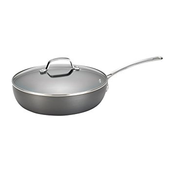 Circulon Genesis Hard-Anodized Nonstick 12-Inch Covered Deep Skillet