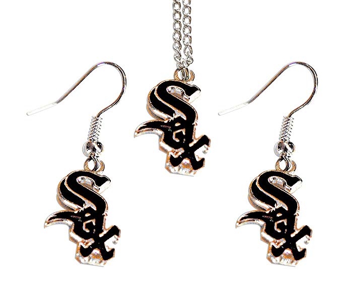 Chicago White Sox Necklace And Dangle Earings Charm Set - MLB [Misc.]