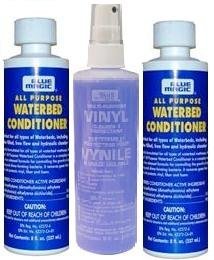 Two Blue Magic All Purpose Waterbed Conditioner with One 8oz Vinyl Cleaner