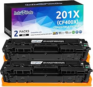 INK E-SALE 201X Compatible Toner Cartridge Replacement for HP 201X CF400X 201a CF400X for HP M252 MFP M277 Series M252dn M252dw MFP M277 M277c6 M277dn M277n Printer 2-Pack Black New Version