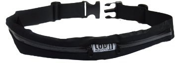 Waist Pack by LovIT Running Fanny Pack  Money Belt For Runners Cyclists and Travel Enthusiasts--2 Pocket Black Fitness Belt Fits Large Smartphones