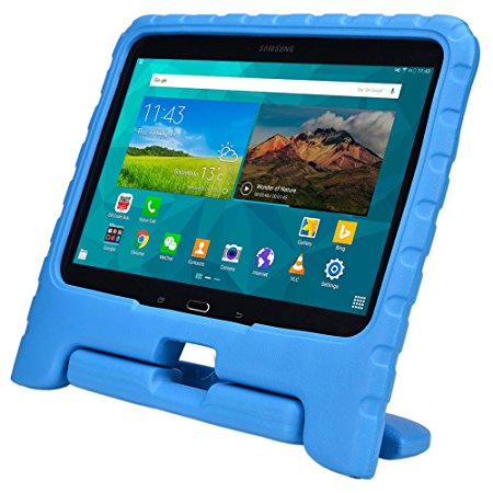 Samsung Galaxy Tab 4 10.1 & Tab 3 10.1 kids case, COOPER DYNAMO Rugged Heavy Duty Children Boys Girls Drop Proof Protective Case Cover Handle, Stand SM-T530 T531 T535 GT-P5200 P5210 P5220 Blue