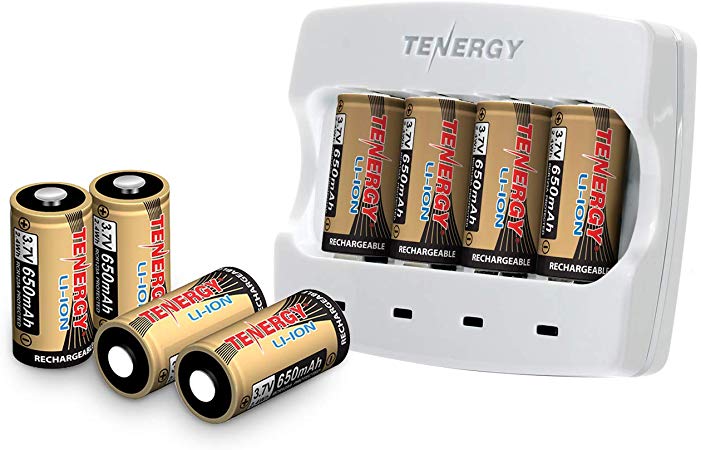 Arlo Certified: Tenergy 3.7V Arlo Battery Fast Charger and 650mAh Rechargeable Batteries for Arlo Wireless Security Cameras (VMC3030/VMK3200/VMS3330/3430/3530),UL UN Certified, 8-Pack