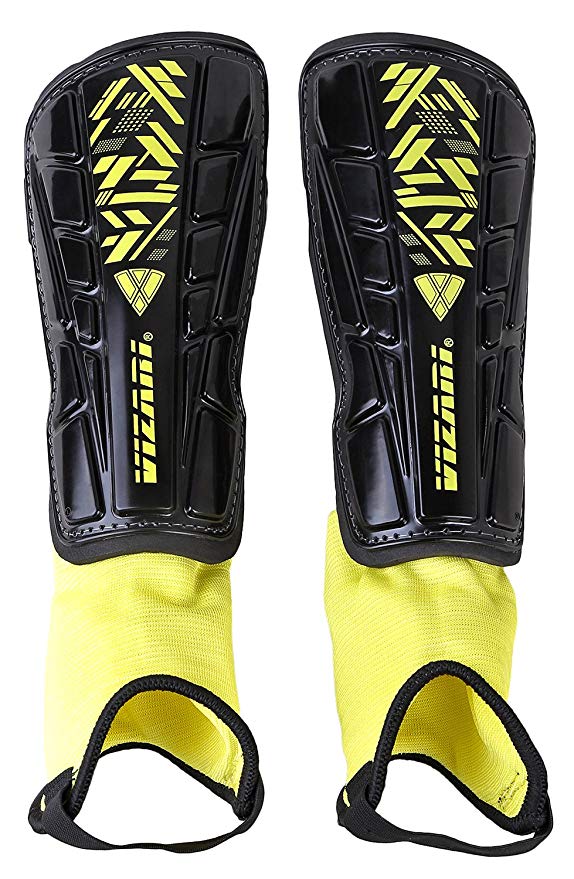 Vizari Malaga Soccer Shin Guards for Kids | Soccer Gear for Boys Girls | Protective Soccer Equipment | Adjustable Straps