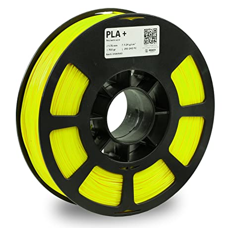 KODAK PLA Plus 3D Printer Filament, 1.75mm  /- 0.02 mm, 750g (1.7lbs) Spool, Neon Yellow