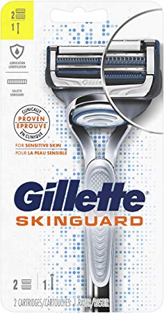 Gillette Skinguard Men's Razor, Handle   2 Blade Refills