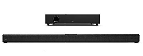 2018 JVC 37" 2.1 Bluetooth Sound Bar with Wireless Subwoofer, Dolby Digital, Wall Mount, Black