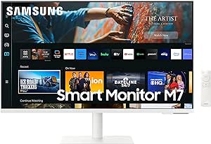 SAMSUNG 32-Inch M70C Series UHD Smart Computer Monitor w/Streaming TV, Gaming Hub, Adjustable Stand, Remote PC Access, Slimfit Camera