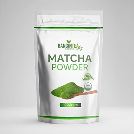 Premium Matcha Tea by BANGINTEA, Organic China Tea Farm Product, LOWEST PRICE 100 GRAMS, Quality Powdered Green Tea, Amazing Taste