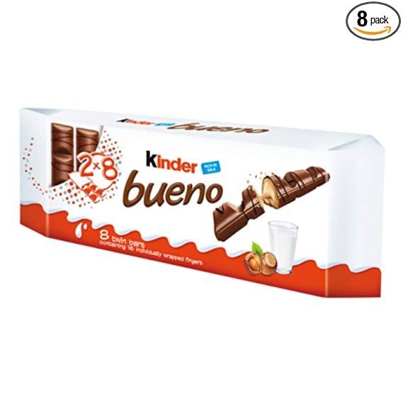 Kinder Bueno Maxi T2 x 8 ,Ideal for Gifting, Birthday Gift, Chocolate Collection, Variety Packs Available(344 g)