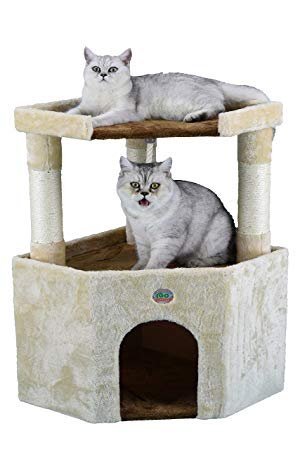 Go Pet Club 32 in. Corner Cat Tree Condo House Furniture