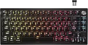 Corsair K65 Plus Wireless 75% RGB Hot-Swappable Mechanical Gaming Keyboard – Pre-Lubricated MLX Fusion Tactile Switches – Dual-Layer Sound Dampening – PBT Keycaps – QWERTY NA – Black