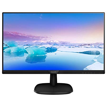 Philips Computer Monitors Philips 273V7QJAB 27" Frameless Monitor, Full HD 1920x1080, IPS, HDMI/DisplayPort/VGA, Audio in/Out, Built-in Speakers, VESA, EPEAT Silver
