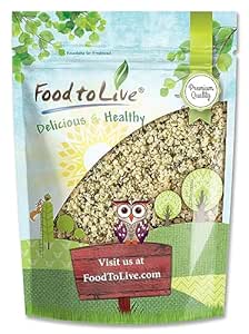 Food to Live Hemp Seeds, 8 Ounces – Raw Hearts, Hulled, Shelled, Kosher, Vegan, Bulk Kernels, Rich in Omega, Low Carb & Sodium, Good Source of Protein and Iron, Product of China