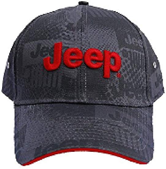 Jeep Charcoal Watermark Cap, Gray, Adjustable