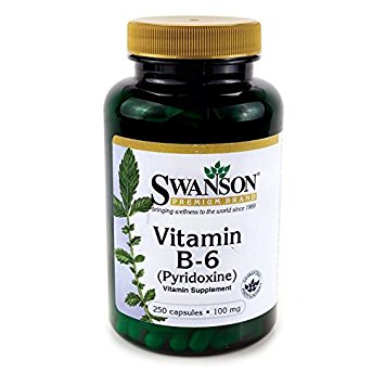 Swanson Vitamin B-6 (Pyridoxine) 100 mg 250 Caps