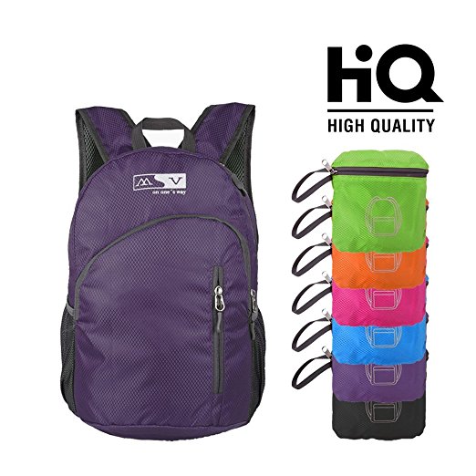 Foldable Backpack Ultra Lightweight Outdoor Waterproof Foldable Backpack (Hiking Daypack) 20L For Travel Champing Hiking School And Sports