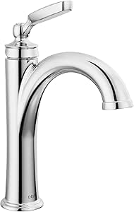 Delta Faucet Woodhurst Single Hole Bathroom Faucet Chrome, Single Handle Bathroom Faucet, Bathroom Sink Faucet, Diamond Seal Technology, Drain Assembly, Chrome 532-MPU-DST