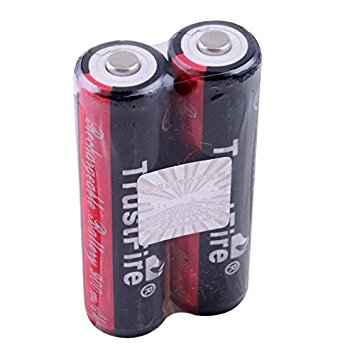 2pcs Trustfire 3.7V Li-ion Protected Rechargeable Battery