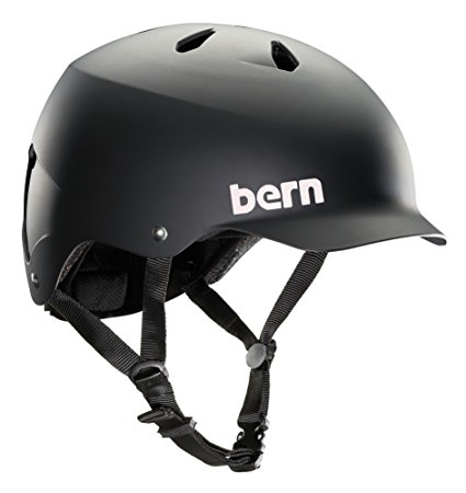 Bern Men's Watts Thin Shell Eps Helmet-Matte Black, Small/Medium/54-57 cm
