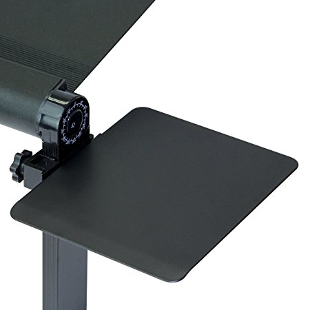SOJITEK Black Mousepad Attachable to Folding Laptop Notebook Tray Book Stand - DOES NOT INCLUDE LAPTOP STAND