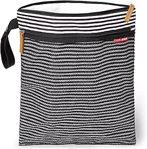 Skip Hop Wet Dry Bag, Grab & Go, Black & White Stripe