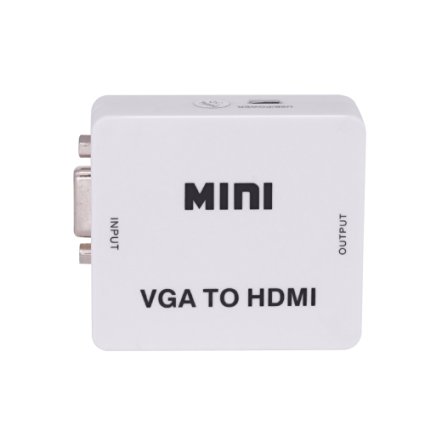 GANA VGA to HDMI Converter Full HD Audio Video HDMI Adapter 1080P VGA 2 HDMI for PC Laptop Dispaly Projector (VGA to HDMI Adapter)