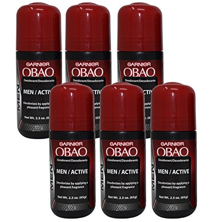 Obao Active Deodorant Roll On For Men by Garnier 2.2 oz (6 pack)... iwgl