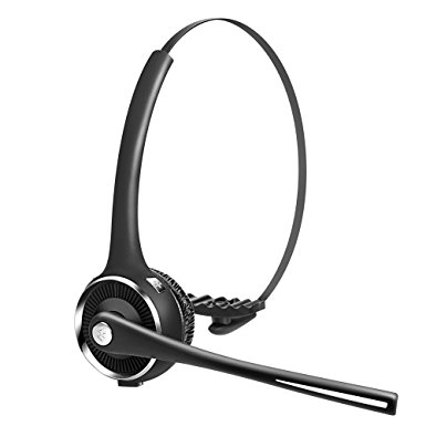 GRANDTAU Wireless Bluetooth 4.1 Headset Stereo Headphone (Hands Free with Mic, Up to 12 Hours, 4x Noise Canceling, Over-the-head) for Drivers and Telephone Operator