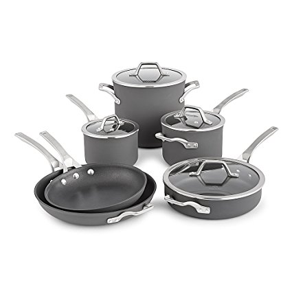 Calphalon Signature Hard Anodized Nonstick Cookware Set, 10-piece, Grey (1948248)