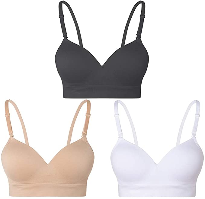 Lemef Seamless Bras for Women Wirefree Padded Bras