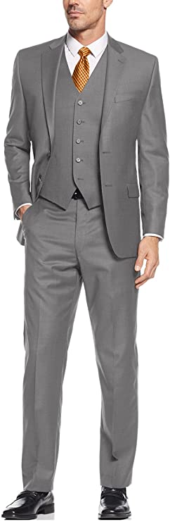 Salvatore Exte Men's Vested Three Piece Suit Blazer Jacket Dress Vest Plus Pant