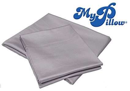 MyPillow 100% Egyptian Giza 88 Cotton Bed Sheet Set with Pillow Cases, King, Taupe