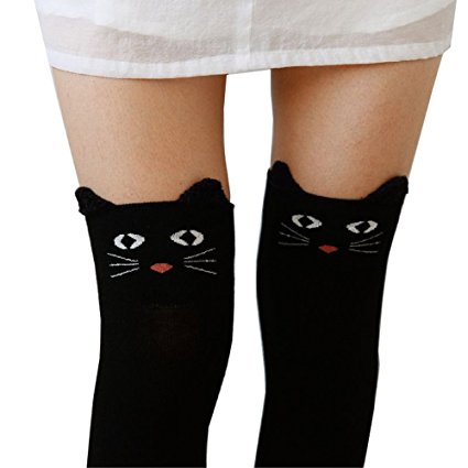 Bopstyle Women 3D Cartoon Animal Pattern Stocking Sock Over Knee High Socks