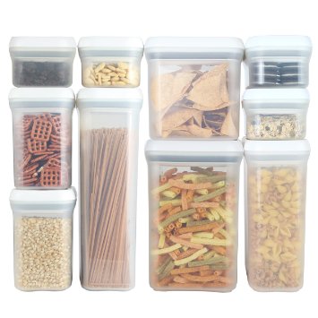 PERSIK Premium *SPIN & LOCK* Airtight Sealed Containers for Food and Storage Organization - 10 Piece Set