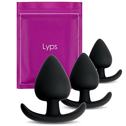 Analplug Butt Plug Training Set - 3 sizes (Ø 27 mm, Ø 36mm & Ø 43 mm) Anal Sex toy Anal Pleasure,100% FDA Approved Silicone, Lyps Spades