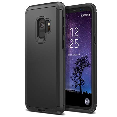 Trianium Protanium Galaxy S9 Case with GXD Impact Gel Cushion and Reinforced Hard Bumper Frame [Premium Protection] Heavy Duty Covers For Samsung Galaxy S 9 (2018) Phone - Black